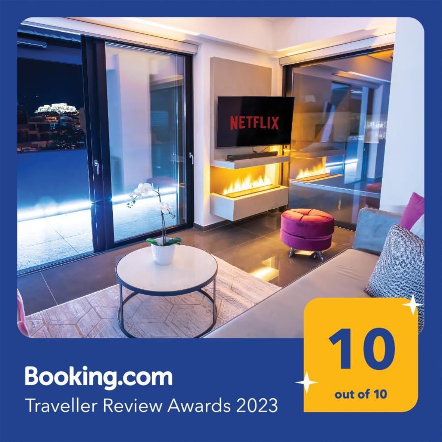 Ferienwohnung Luxury Penthouse With Acropolis View And Jacuzzi Athen Exterior foto